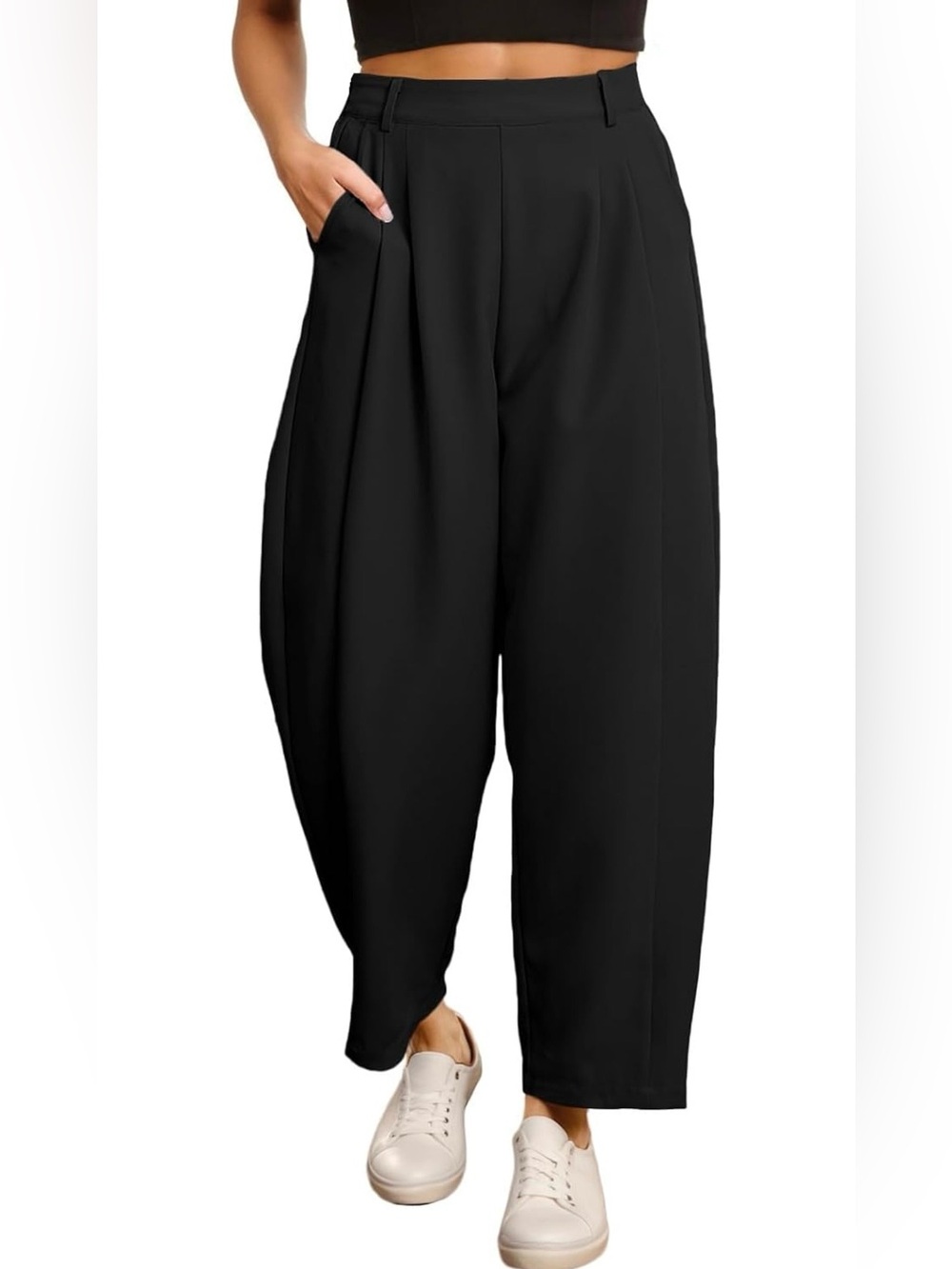 Wide Leg Black Women's Jumpsuit Pants Size M